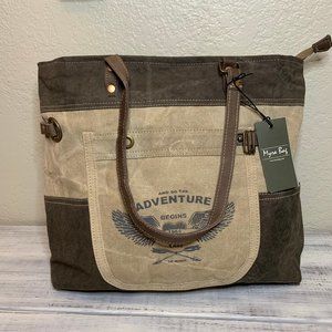 NWT Adventure Begins Canvas Tote Bag - Myra Bag